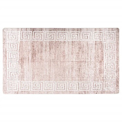 vidaXL Tapis lavable antidérapant 190x300 cm beige