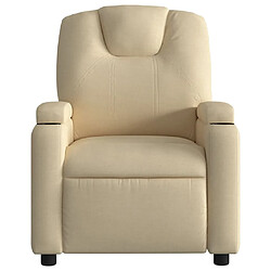 Acheter Maison Chic Fauteuil de massage inclinable,Fauteuil luxe de relaxation Crème Tissu -MN72861