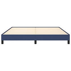 Maison Chic Lit adulte - Lit simple Cadre de lit,Structure du lit Contemporain Bleu 160x200 cm Tissu -MN84153 pas cher