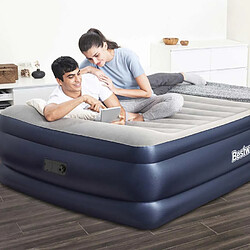 Bestway Matelas pneumatique Tritech 2 places 203x152x61cm Bleu et gris