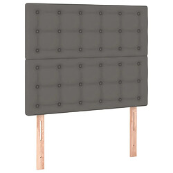 Acheter Maison Chic Tête de lit scandinave à LED,meuble de chambre Gris 90x5x118/128 cm Similicuir -MN71551