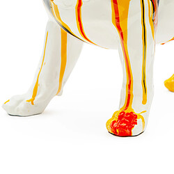 Figurine Décorative Chien Bulldog Kuatéh en Polyrésine 40x20x26 cm Multicolore pas cher