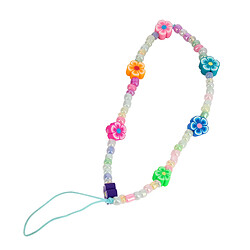 Avizar Bijou de Téléphone Bracelet à Perles et Fleurs Collection Summer Multicolore