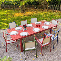 JardiLINE Table en aluminium extensible 8 à 10 personnes Santorin terracotta.