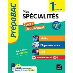 Mes spécialités maths, physique chimie, SVT, 1re générale : nouveau bac - Occasion