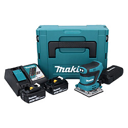 Makita DBO482RTJ Ponceuse vibrante sans fil 112x102mm 18V + 2x Batteries 5,0Ah + Chargeur + Coffret Makpac