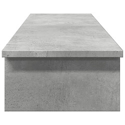 Acheter vidaXL Support de moniteur gris béton 100x27x15 cm bois d'ingénierie