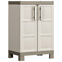 Keter Armoire de rangement basse Excellence Beige et taupe 97 cm