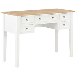 Maison Chic Bureau,Table de travail,bureau de travail pour chambre Blanc 109,5 x 45 x 77,5 cm Bois -GKD76179