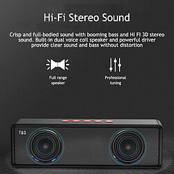 Avis Universal Haut-parleurs Bluetooth sans fil Portable Colonne de basse extérieure Etanche Support étanche TF USB Aux ordinateur Subwoofer | Haut-parleurs portatifs (Noir)