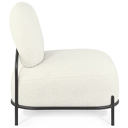 Acheter Alterego Fauteuil 'ORSO LOUNGE' en tissu bouloché beige