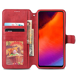 Acheter Wewoo Housse Coque Pour Galaxy A60 / M40 AZNS Étui en cuir avec rabat magnétique et texture de mollet porte et fentes cartes et cadre photo Rouge