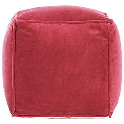 vidaXL Pouf Velours de coton 40x40x40 cm rose