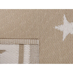 Beliani Tapis extérieur au motif étoilé beige 120 x 180 cm LATUR pas cher