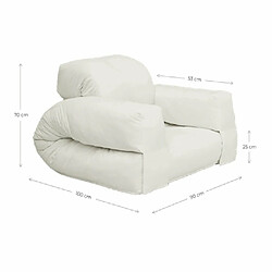 Inside 75 Fauteuil futon standard convertible HIPPO CHAIR couleur beige pas cher