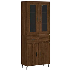 Maison Chic Buffet,Meuble de Rangement,commode pour salon,Cuisine Chêne marron 69,5x34x180 cm Bois d'ingénierie -MN29624