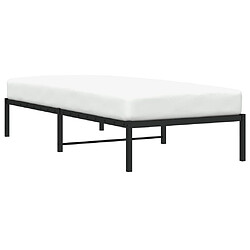 Avis Maison Chic Lit Moderne Chambre - Cadre/structure de lit pour adulte métal noir 90x200 cm -MN72622