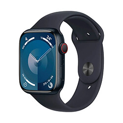 Apple Watch Series 9 GPS 45 mm Bracelet Sport Aluminium et Noir (Midnight) MR993QC/A - Taille S/M