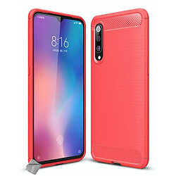 Htdmobiles Coque silicone gel carbone pour Xiaomi Mi 9 + film ecran - ROUGE