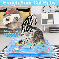 Tapis de jeu sensoriel d'eau pour chats, jouets pour chats pour chats d'intérieur qui s'ennuient, tapis de capteur d'eau innovant pour chats pour un jeu personnel sans fin -GSLAAS