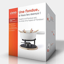 Acheter Livoo APPAREIL A FONDU BLANC Fond antidérapant 6 Personnes Compatible tout feux dont induction