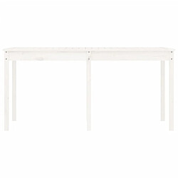 Maison Chic Table de jardin | Table d'extérieur blanc 159,5x82,5x76 cm bois massif de pin -GKD15661 pas cher