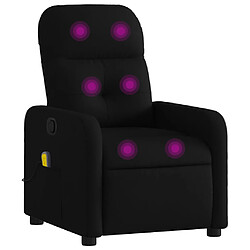 vidaXL Fauteuil de massage inclinable Noir Tissu