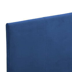 Maison Chic Lit adulte - Lit simple Cadre de lit,Structure du lit Contemporain Bleu Tissu 90 x 200 cm -MN88540 pas cher