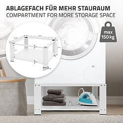 Avis ML-Design Socle pour Machine à Laver avec Étagère, en Acier, Blanc, 63x54 cm, jusqu'à 150 kg, Support Lave-Linges Standard, Pieds Antidérapants, Support Base de Lave-Linge, Estrade de 32 cm de Haut