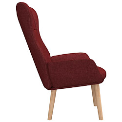 Avis vidaXL Chaise de relaxation Rouge bordeaux Tissu