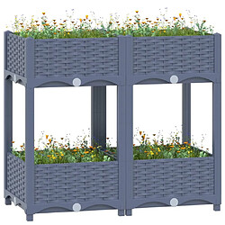 Maison Chic Jardinière,Lit surélevé - Bac à fleurs - pot de fleur 80x40x71 cm Polypropylène -GKD87349