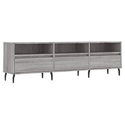 Maison Chic Meuble TV scandinave gris - Banc TV pour salon Sonoma 150x30x44,5 cm bois d'ingénierie -MN17698