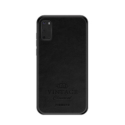 Coque en TPU + PU noir pour votre Samsung Galaxy S20