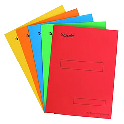 Sous-dossier kraft dossier suspendu 2 rabats Esselte 23 x 31 cm - couleurs assorties - Carton de 100