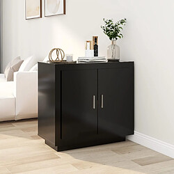 vidaXL Buffet Noir 80x40x75 cm Bois d'ingénierie