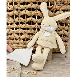 Doudou et Compagnie Doudou lapin beige avec mouchoir - sweety - 25 cm