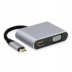 GUPBOO Adaptateur de concentrateur USB-C 4k HDMI VGA,JL2740