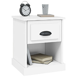 Acheter Maison Chic Table de chevet,Table de nuit,Table d'appoint pour salon blanc 39x39x47,5 cm bois d’ingénierie -MN43170