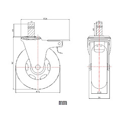 Acheter HJH OFFICE 5x roulettes ROLO SKATE 75mm