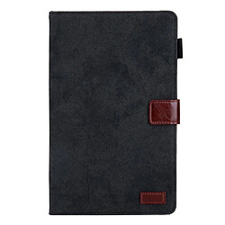 Etui en PU auto réveil/veille avec porte-cartes noir pour votre Samsung Galaxy TAB A 10.1 (2019) SM-T510/SM-T515