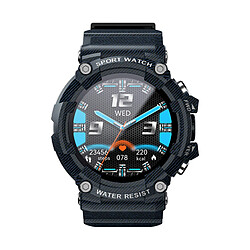 LOKMAT ATTACK 3 Montre de Sport Intelligente 1.28'' TFT Écran Tactile Complet BT Appel ECG Surveillance Plusieurs Sports Mode Contrôle de la Musique/Caméra à Distance Compatible avec Android iOS,Bleu foncé