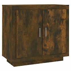 Maison Chic Commode Buffet - Meuble de rangement Chêne fumé 80x40x75 cm Bois d'ingénierie -GKD37564