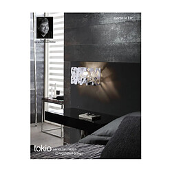 Luminaire Center Suspension Tokio Chrome poli, noir brillant pas cher