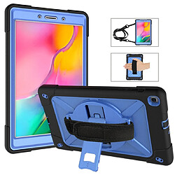 Wewoo Housse Coque Pour Galaxy Tab A 8.0 2019 T290 Contrast Color Silicone + PC Combination Case with Holder Black + Blue