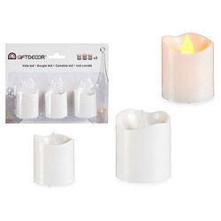 Avis Gift Decor Ensemble de Bougies 3,7 x 3,7 x 5 cm Blanc (12 Unités)