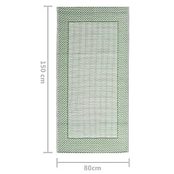 vidaXL Tapis d'extérieur Vert 80x150 cm PP pas cher