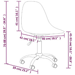 vidaXL Chaises pivotantes à manger lot de 2 gris clair PP pas cher