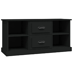 Maison Chic Meuble TV scandinave - Banc TV pour salon noir 99,5x35,5x48 cm bois d'ingénierie -MN51993