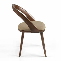 Avis Angel Cerda Chaise en simili cuir et bois noyer