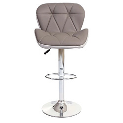 Acheter Mendler 2x Tabouret de bar HWC-A92, tabouret pour comptoir, réglable en hauteur, similicuir ~ couleur taupe